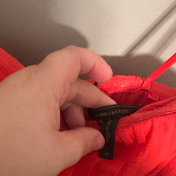 BCBGMaxazria ruby red sweetheart chiffon dress - size 10 - Picture 3 of 5